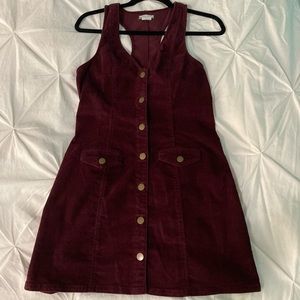 Maroon corduroy dress!